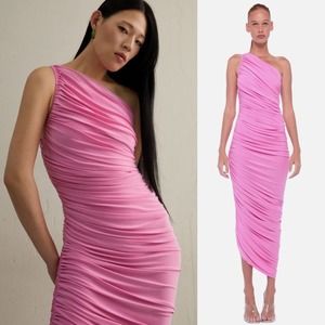 Norma Kamali Diana Gown in Candy Pink